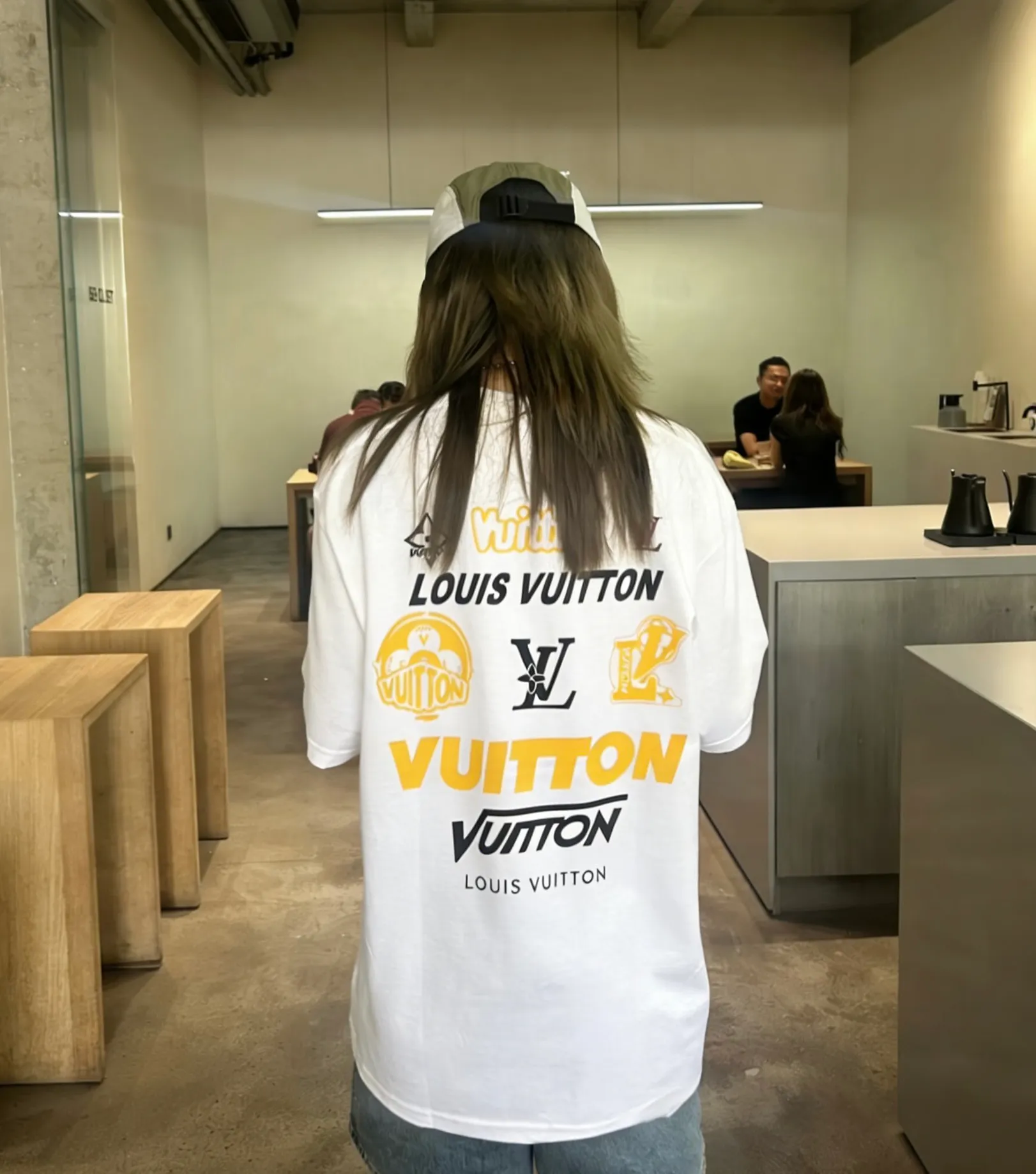 Louis Vuitton/Louis Vuitton 26ss front and rear logo printed short sleeves